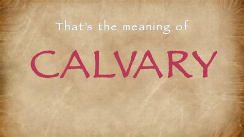 The Meaning of Calvary on Vimeo