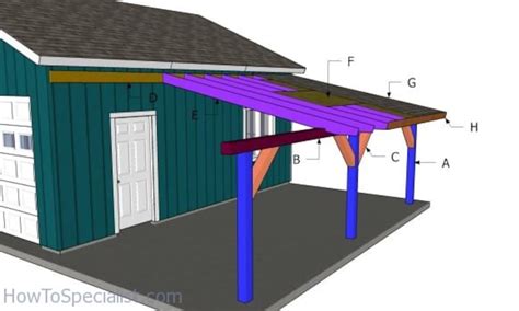 12x24 Attached Lean to Carport Plans - Etsy