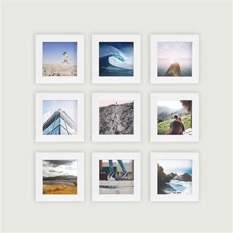 9-Pack, White, 4x4 Photo Frame | 4x4 photo frame, Photo wall gallery ...