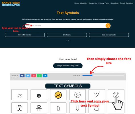 Text Symbols Copy and Paste ♡ ☆ ☺ - Symbol generator