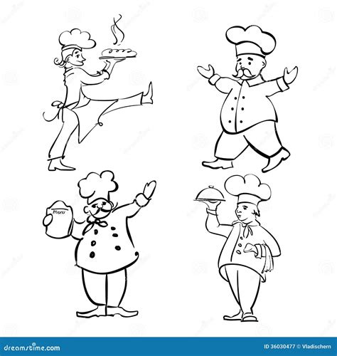 Chef Hat Sketch Vector Drawing Cap White | CartoonDealer.com #62865555