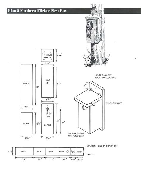 Printable Screech Owl Box Plans