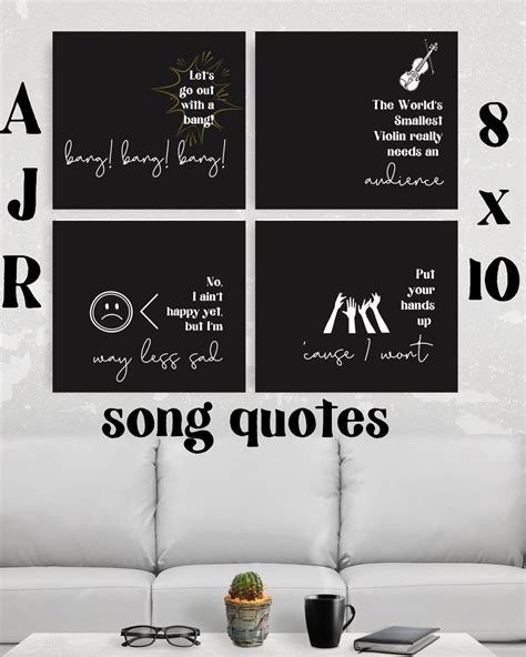 AJR Song Quotes INSTANT DOWNLOAD 4 Prints - Etsy