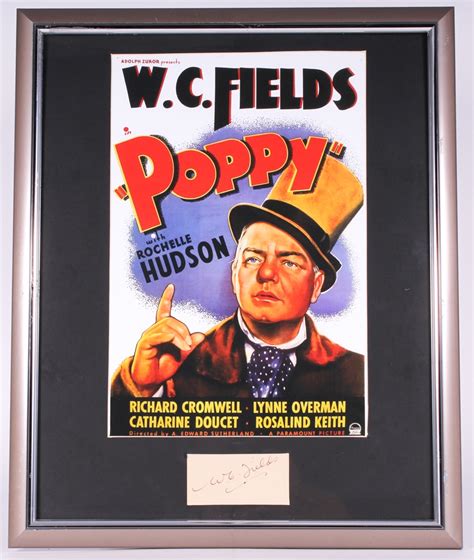 W.C. Fields 18x22 Custom Framed Movie Poster Display with Signed Cut ...