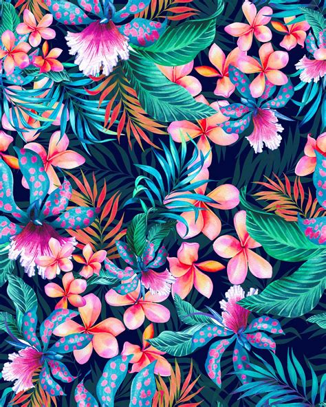 Primavera Tropical l Estampas Digitais on Behance | Pattern wallpaper ...