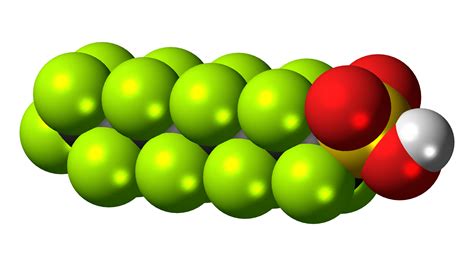 Perfluorooctanesulfonic-acid-3D-spacefill Jynto, CC0 | זווית | סוכנות ...