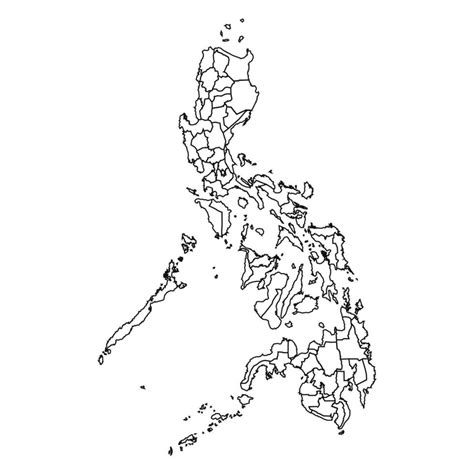 Outline Sketch Map of Philippines With States and Cities 25844030 ...