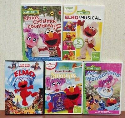 5 Elmo's World Sesame Street Elmo DVD Lot Grouchland, Abby, Stories ...