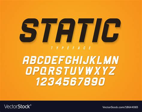 Static decorative bold italic font design Vector Image