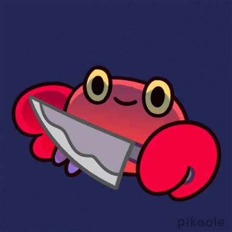 Licking Knife Crabby Crab GIF - Licking Knife Crabby Crab Pikaole ...