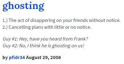 Urban Dictionary Def | Ghosting | Know Your Meme