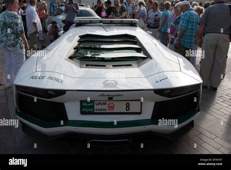 Dubai Police Lamborghini Aventador LP700-4 Coupe Patrol Car Stock Photo ...