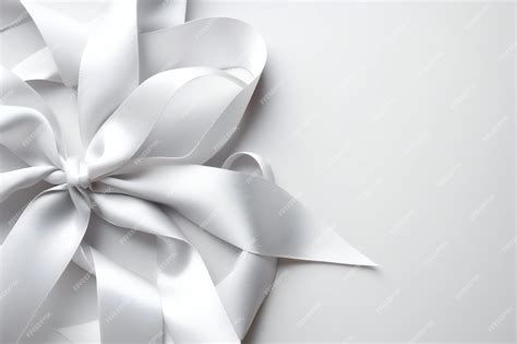 Premium AI Image | A white bow with a ribbon that says'white ribbon'on it