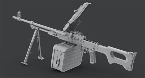 Pkm machine gun model - TurboSquid 1249319