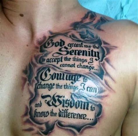 Chest Quote Tattoos Designs, Ideas and Meaning - Tattoos For You