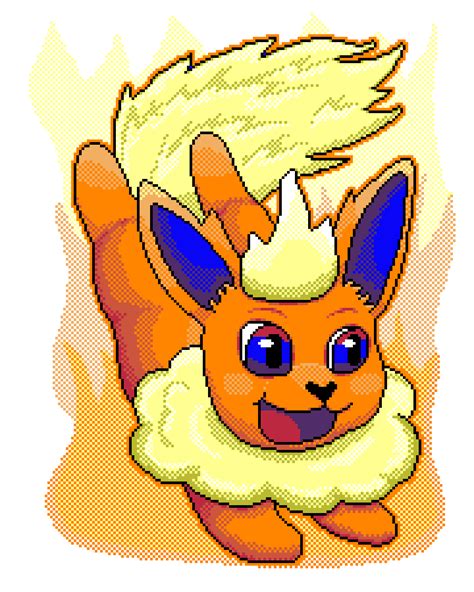 Flareon Pixel-Art by RandomRodger on DeviantArt