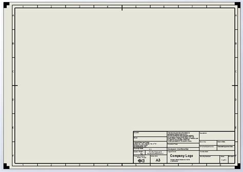 Autocad Drawing Template