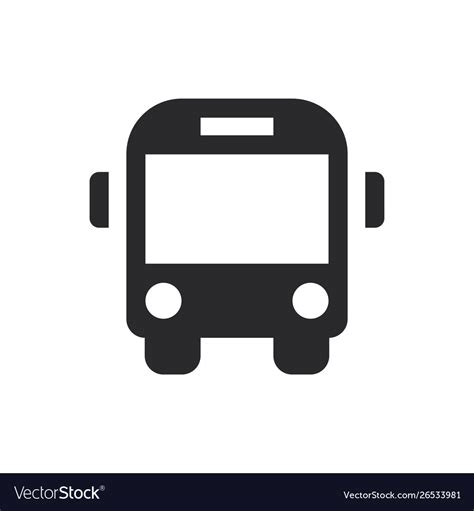 Bus front icon in modern style for web site Vector Image