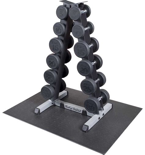 Body Solid GDR44 Premium Rubber Dumbbell Rack and Set | DICK'S Sporting ...