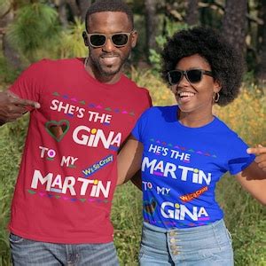 The Gina to My Martin or Martin to My Gina Matching Short-sleeve Unisex ...