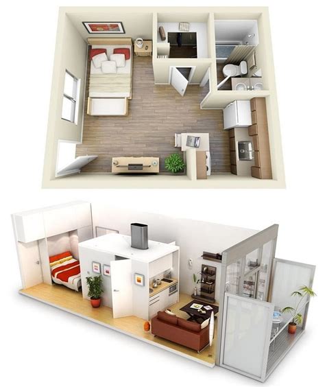 10 Ideas for One bedroom Apartment Floor Plans | Apartment floor plans ...