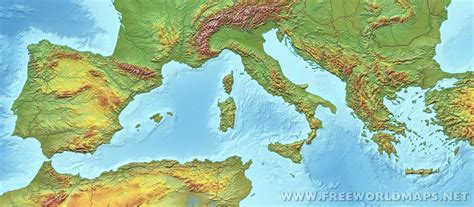 Map Of Southern Europe – Topographic Map of Usa with States