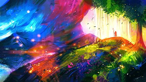 HD wallpaper: Fantasy, Landscape, Colorful | Wallpaper Flare