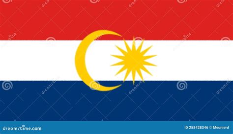 Glossy Glass Flag of Labuan, Federal Territory, in Malaysia Stock ...