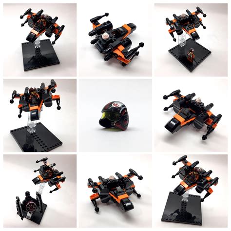 My new Poe Dameron Black X Wing Microfighter MOC : r/legostarwars