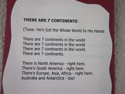 Kindergarten Homeschool Ideas: Seven Continents Song | Continents song ...