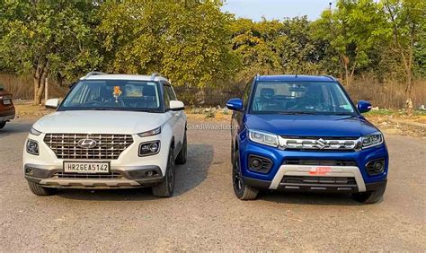 Maruti Vitara Brezza Facelift vs Hyundai Venue - Specs Comparison