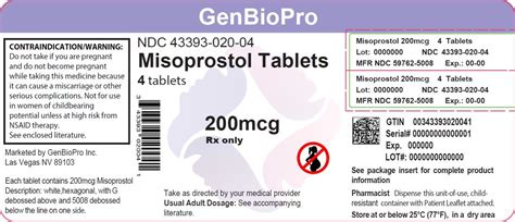 Misoprostol - FDA prescribing information, side effects and uses