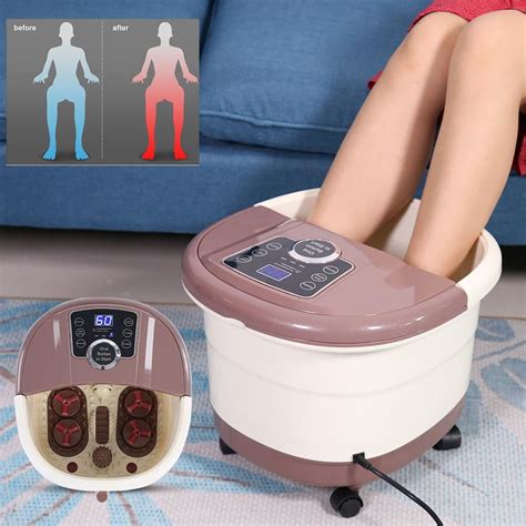 OTVIAP Portable Foot Spa Bath Massager Bubble Heat Soaker Vibration ...