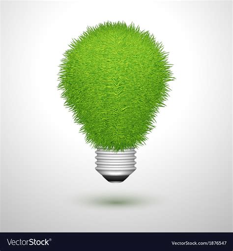 Green creative lightbulb isolated Royalty Free Vector Image