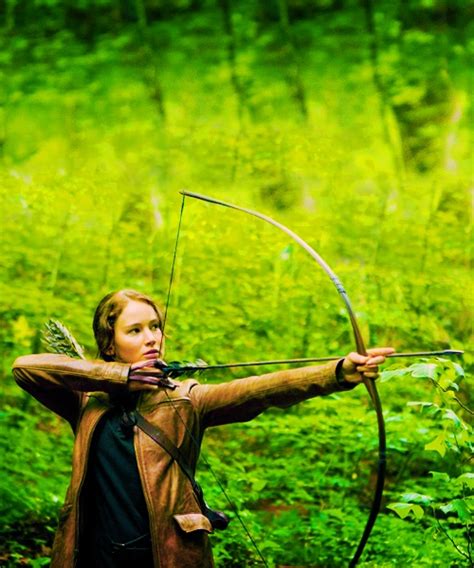 Shooting a bow and arrow is Katniss Everdeen'a amazing skill that gets ...