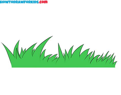 How To Draw Simple Grass - Design Talk