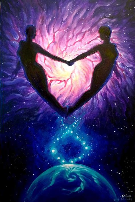 Euphoria - Soulmates in the universe Painting by Chirila Corina - Fine ...