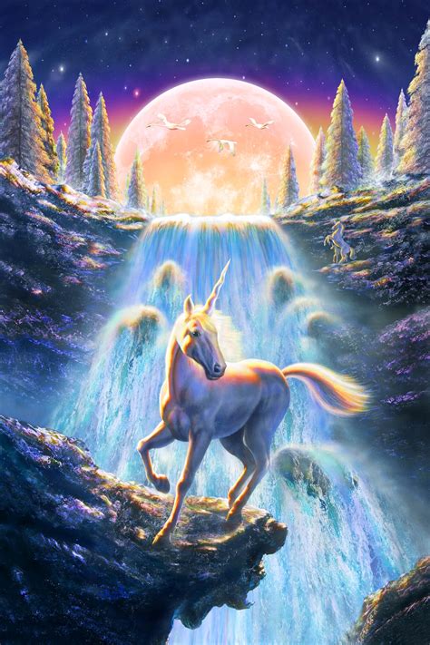 Unicorn Sunset Wall Mural & Unicorn Sunset Wallpaper | Wallsauce UK