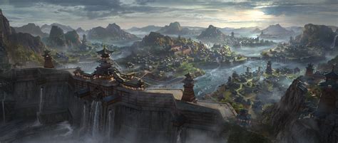 Oriental Fantasy Ancient City by Xiang Meng : ImaginaryWalls