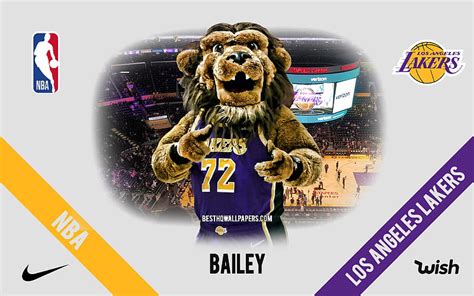 Bailey, mascot, Los Angeles Lakers, NBA, portrait, USA, basketball ...