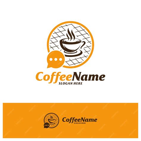 Premium Vector | Chat coffee logo design template consult coffee logo ...