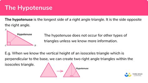 Hypotenuse - GCSE Maths - Steps, Examples & Worksheet