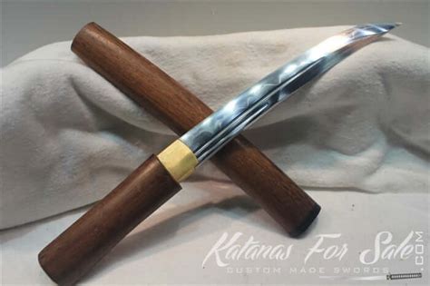 T10 Steel Clay Tempered Blade Shirasaya Tanto - Katanas For Sale