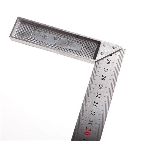 Portable 1Pc 30cm Stainless Steel Right Measuring Angle Square Ruler ...