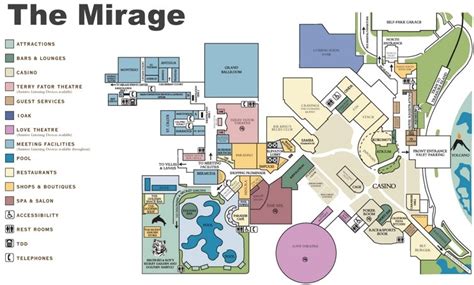 Las Vegas The Mirage hotel map - Ontheworldmap.com