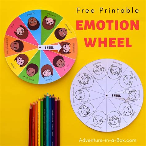 Free Printable Emotion Wheel