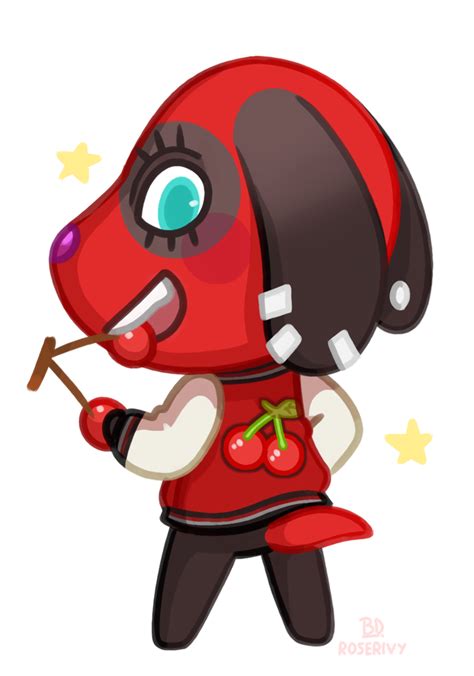 Drawing of Cherry with cherries! 🐶🍒🍒 - AnimalCrossing | Animal crossing ...