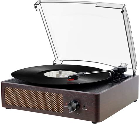 Buy Vinyl Record Player Bluetooth Turntable with Built-in Speakers,3 ...