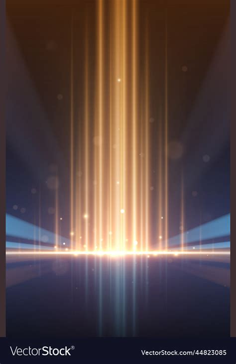 Abstract gold and blue light rays effect Vector Image