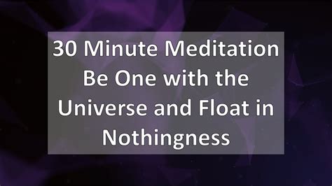 Sleep or Meditation - Floating in Nothingness 30 Minute Meditation ...